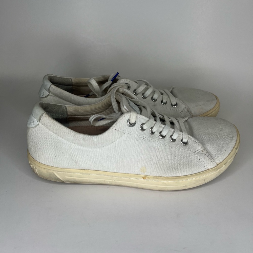 birkenstock shoes sneakers woman size 39 US 8 lace up casual white textile upper
